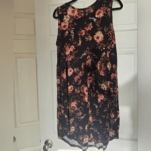 Gray Floral Ribbed Maurices 24/7 Large Dress